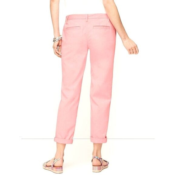 Talbots Relaxed Chino Pants Size 8 Pink Ankle Pants NWOT - Picture 2 of 11